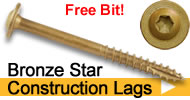 star drive construction lag screws