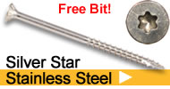 silver star stainless steel star drive wood screws