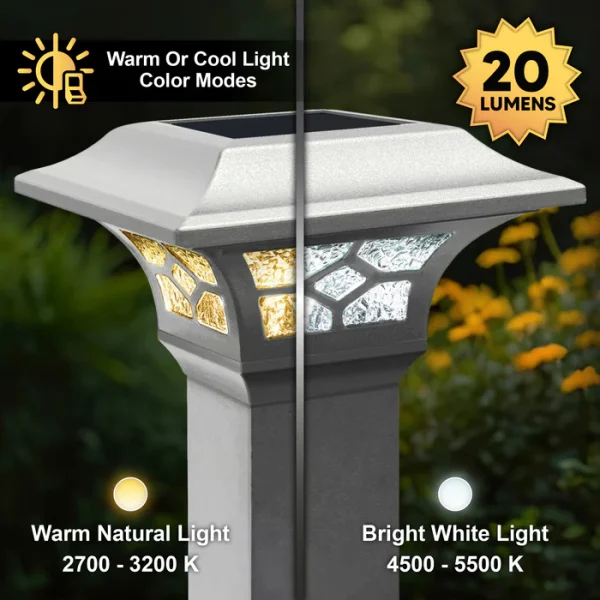 Kingston Solar Post Cap - White - Image 3