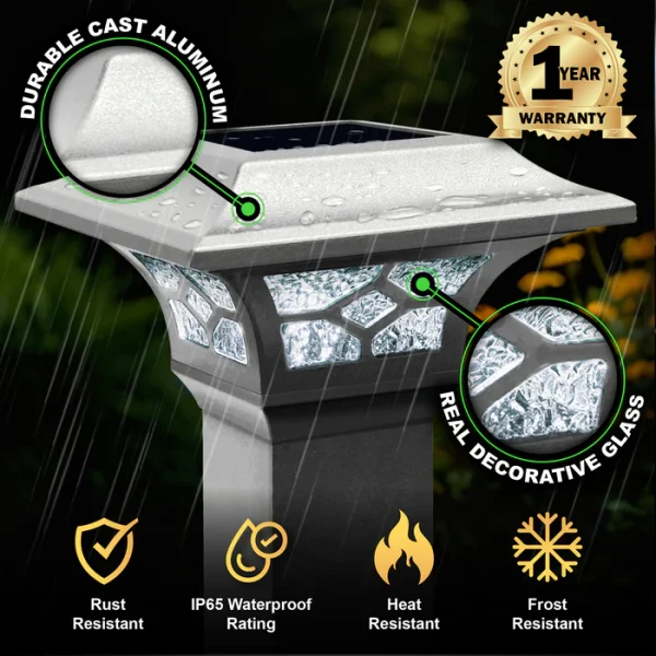 Kingston Solar Post Cap - White - Image 5