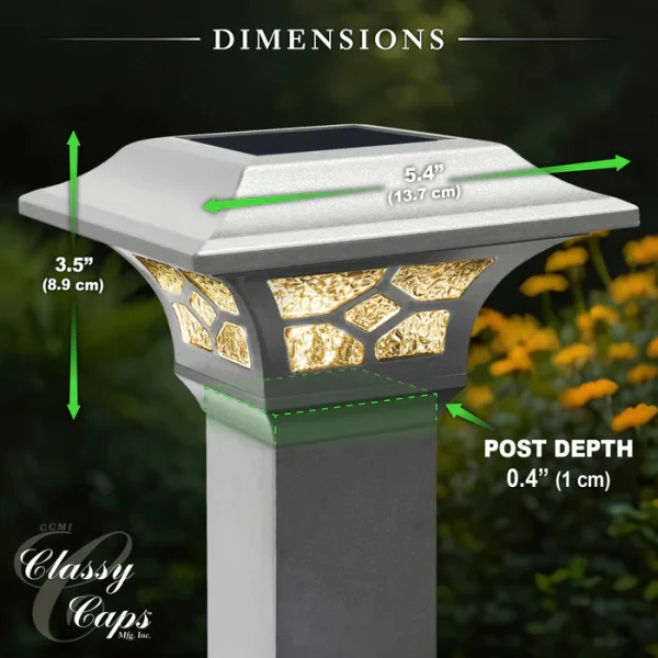 Kingston Solar Post Cap - White - Image 7