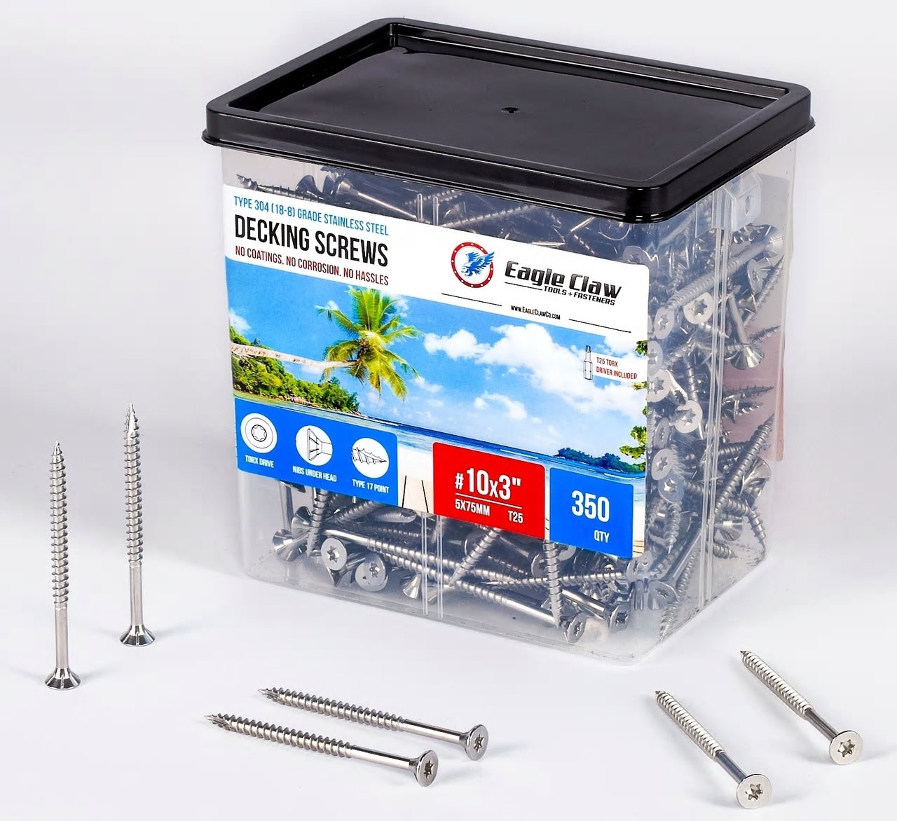 Eagle Claw 350 pc Stainless Steel Deck Screws