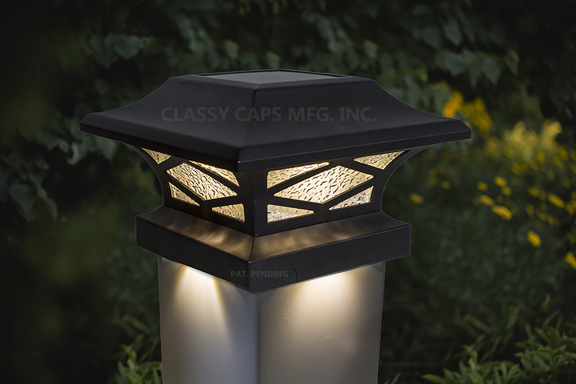 large solar post cap lights