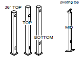 Vista Aluminum Railing Post-to-Post Stair posts