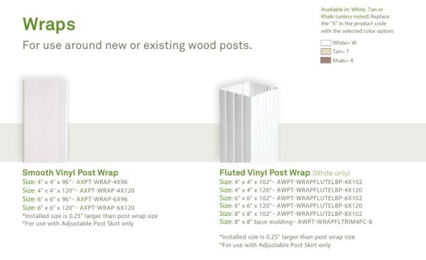 Vinyl Post Wraps - Smooth