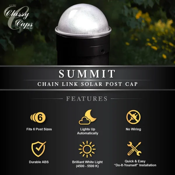 Summit Solar Post Cap - Black - Image 6