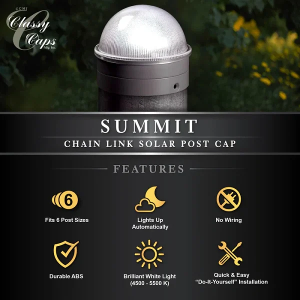 Summit Solar Post Cap - Silver - Image 6