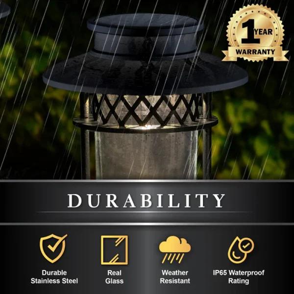 Black Stainless Steel Landscape, Path & Garden Light - 2 Pack - Image 5