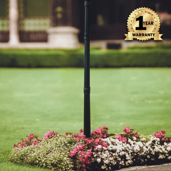 Black Aluminum Lamp Post Base - Image 4