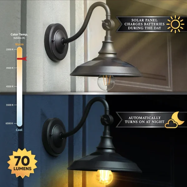 Solar Barn Light - Dark Bronze - Image 2