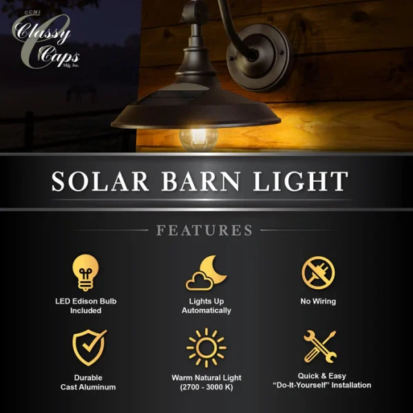 Solar Barn Light - Dark Bronze - Image 5