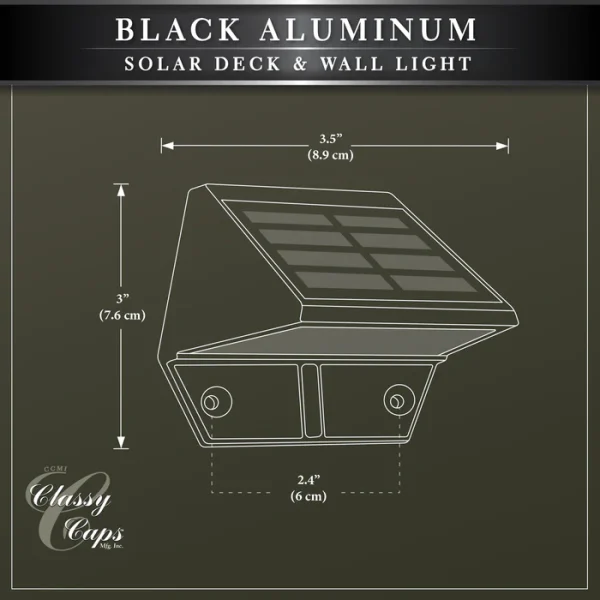 Black Aluminum Deck & Wall Light - Image 6