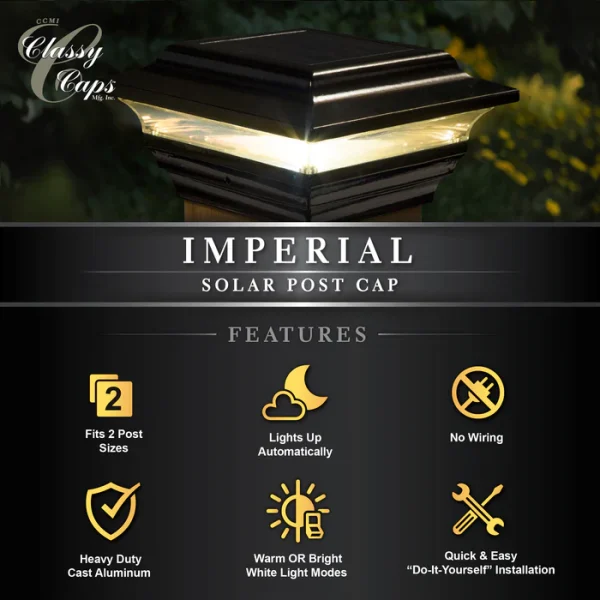 Imperial Solar Post Cap - Black - Image 6