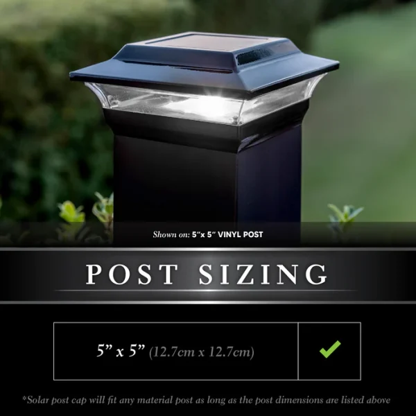 5x5 Aluminum Imperial Solar Post Cap - Black - Image 2