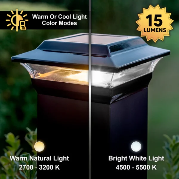5x5 Aluminum Imperial Solar Post Cap - Black - Image 3