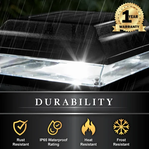 5x5 Aluminum Imperial Solar Post Cap - Black - Image 5