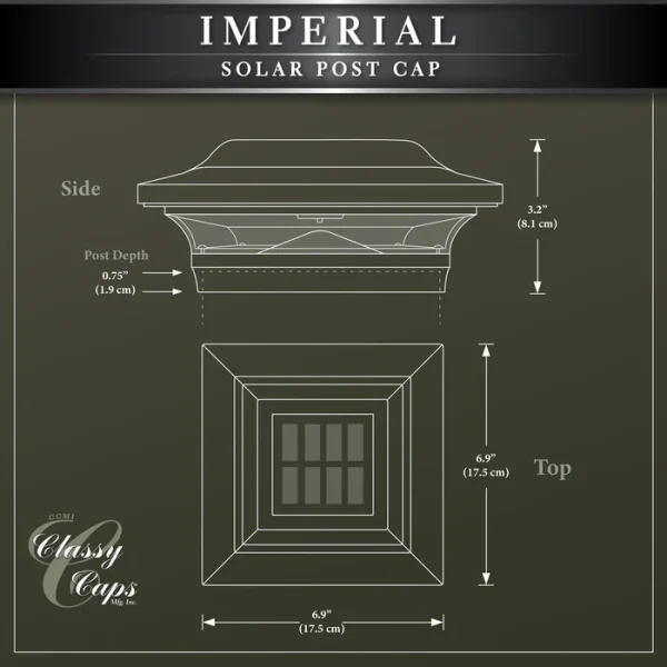 5x5 Aluminum Imperial Solar Post Cap - Black - Image 7