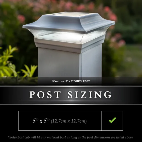 5×5 Aluminum Imperial Solar Post Cap - White - Image 2