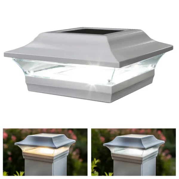 5×5 Aluminum Imperial Solar Post Cap - White - Image 9