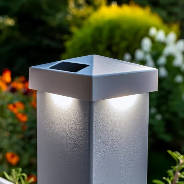 Pyramid Solar Post Cap - White 4x4
