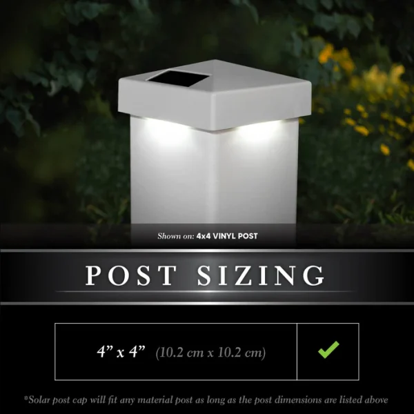 Pyramid Solar Post Cap - White 4x4 - Image 2