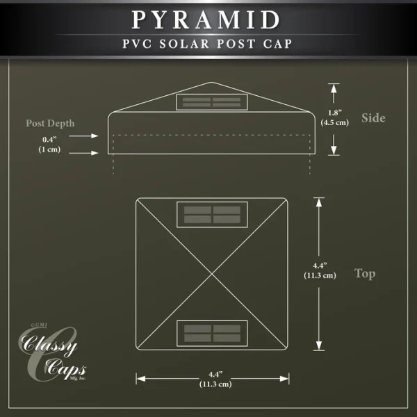 Pyramid Solar Post Cap - White 4x4 - Image 7