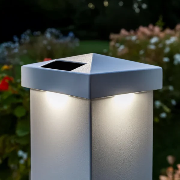 Pyramid Solar Post Cap - White 5x5