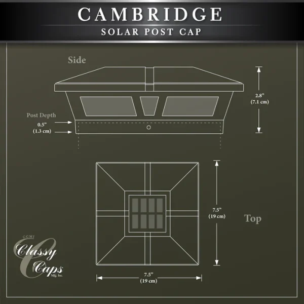Cambridge Solar Post Cap - Black - Image 8