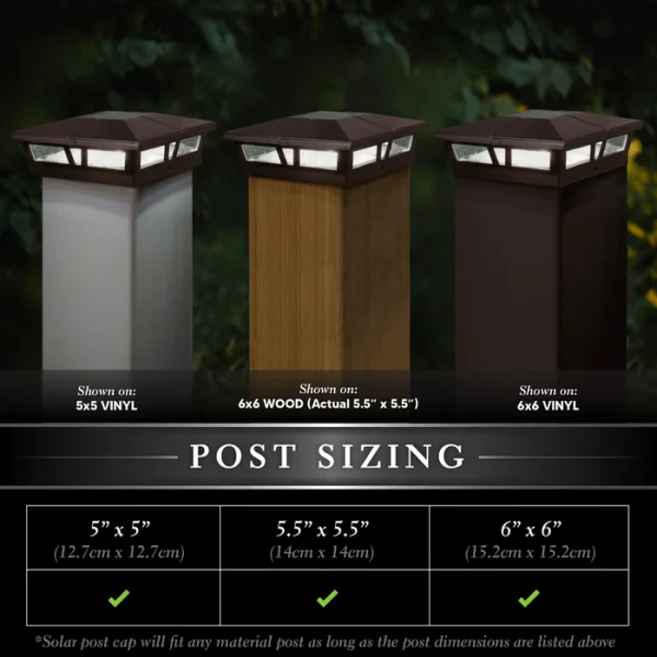 Cambridge Solar Post Cap - Brown - Image 3