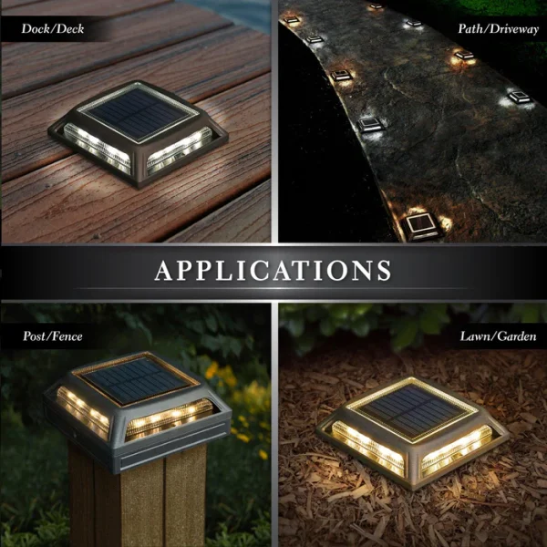 Muskoka Universal Solar Dock/Deck & Post Cap Light - Black - Image 5