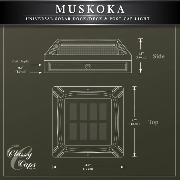 Muskoka Universal Solar Dock/Deck & Post Cap Light - Black - Image 10