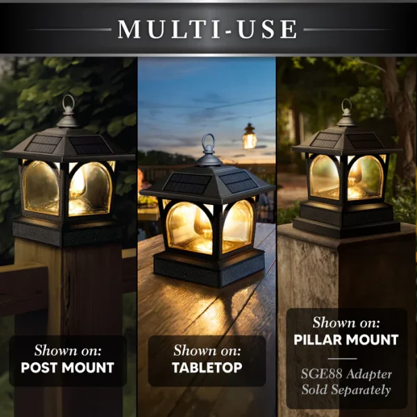 Edison Solar Table Lantern/Post Cap - Image 4