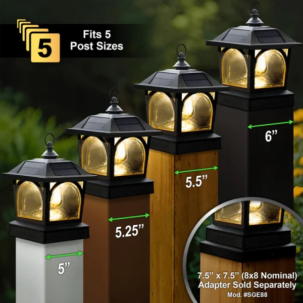 Edison Solar Table Lantern/Post Cap - Image 3