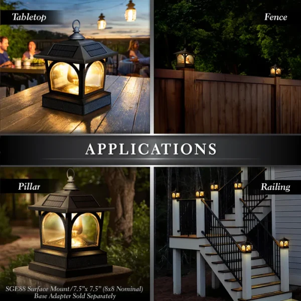 Edison Solar Table Lantern/Post Cap - Image 6