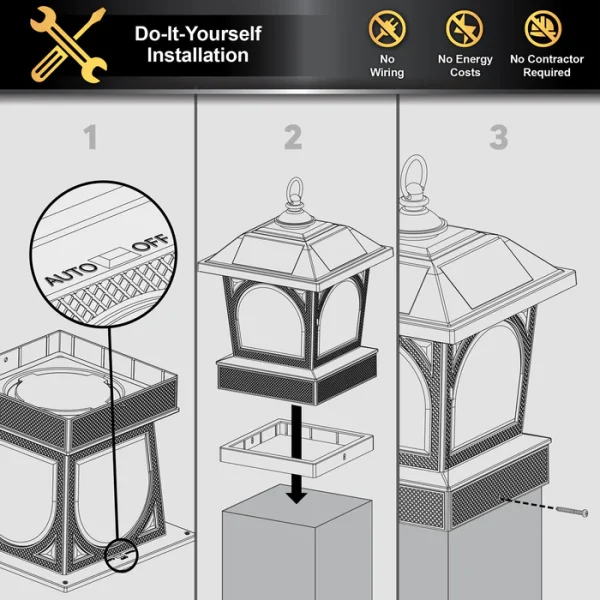 Edison Solar Table Lantern/Post Cap - Image 10