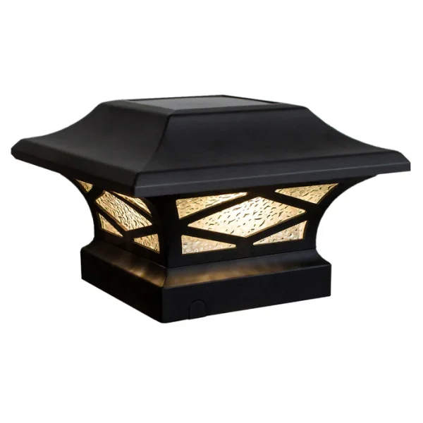 Kingsbridge Dual Lighted Solar Post Cap - Black - Image 10