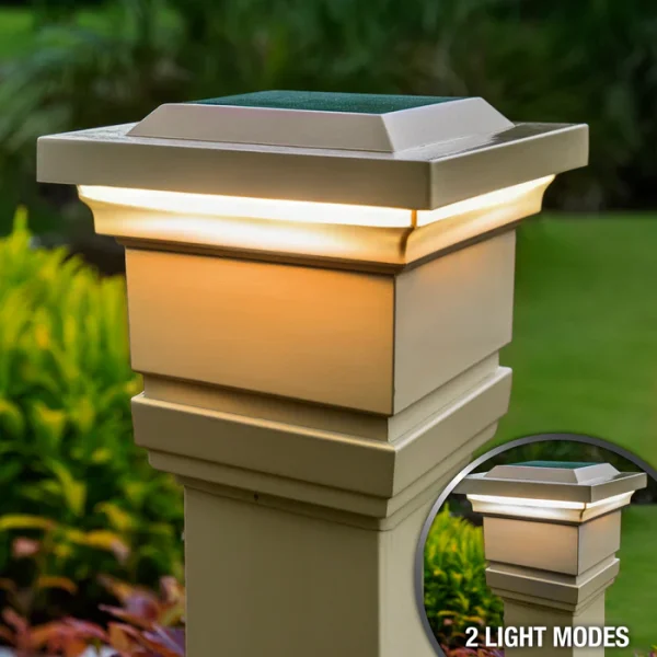 4x4 Classy Solar Post Cap - Tan