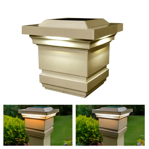 4x4 Classy Solar Post Cap - Tan - Image 9