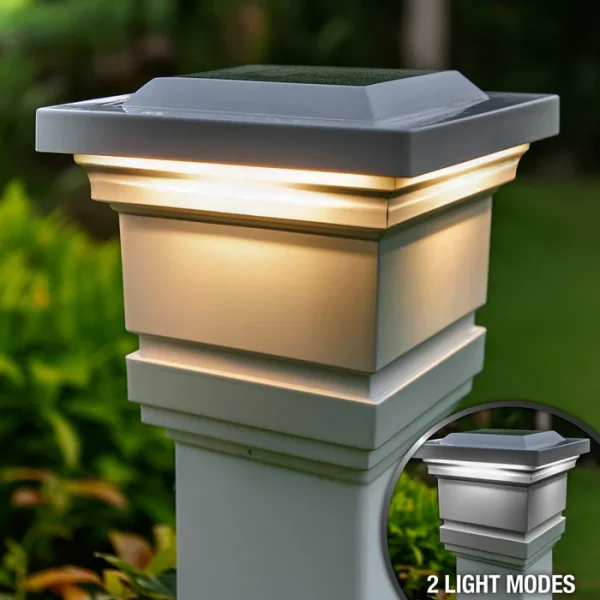 4x4 Classy Solar Post Cap - White