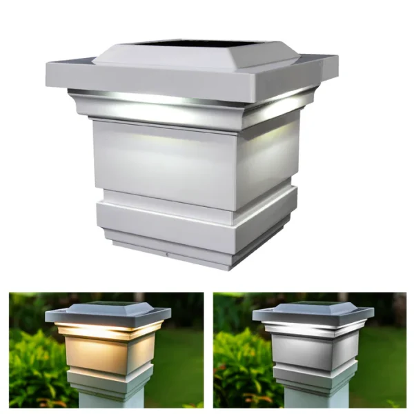 4x4 Classy Solar Post Cap - White - Image 9