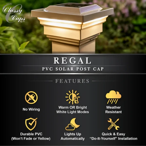 Regal Solar Post Cap - Tan - Image 6