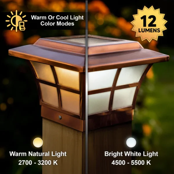 4x4 Copper Plated Prestige Solar Post Cap - Image 4