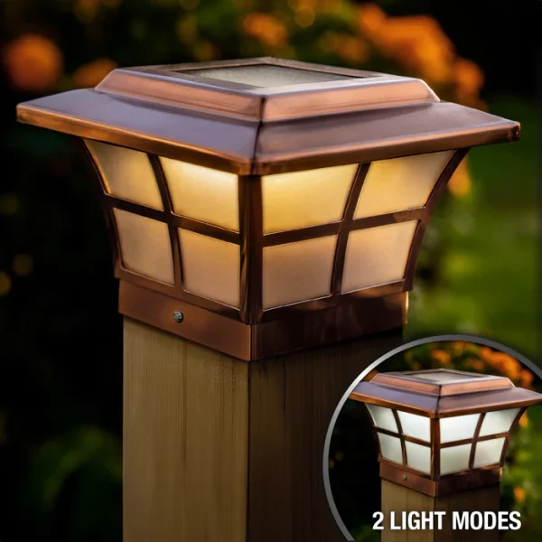 4x4 Copper Plated Prestige Solar Post Cap