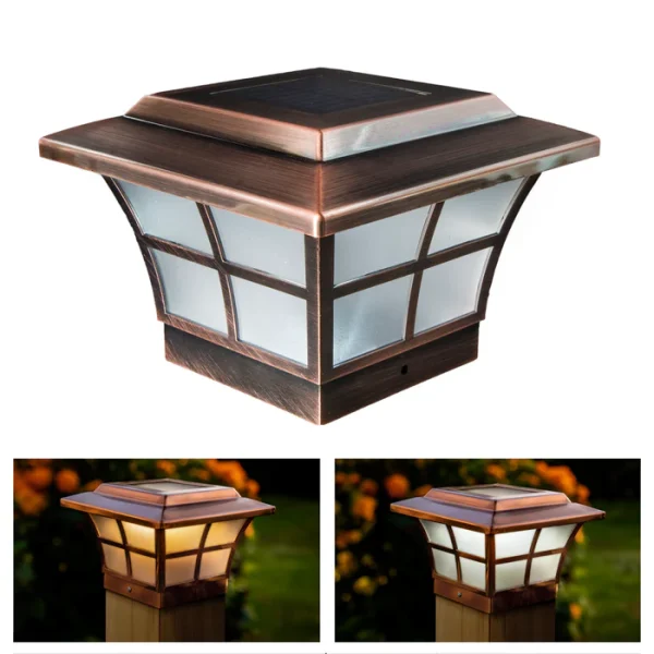 4x4 Copper Plated Prestige Solar Post Cap - Image 9