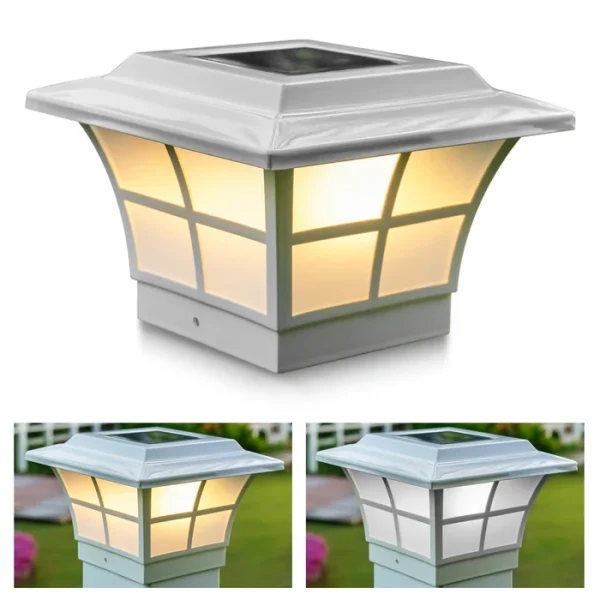 4x4 White Prestige Solar Post Cap - Image 9