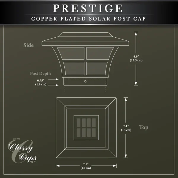 4x4 White Prestige Solar Post Cap - Image 7