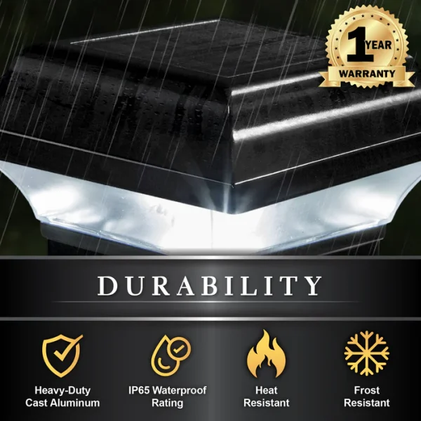 2.5x2.5 Aluminum Imperial Solar Post Cap – Black - Image 5