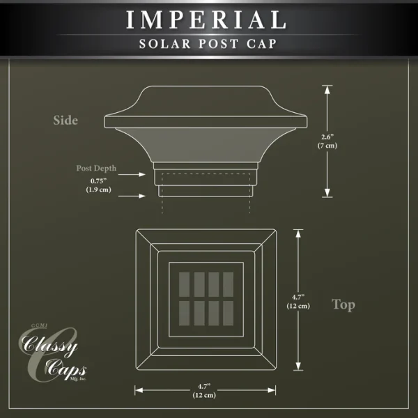 2.5x2.5 Aluminum Imperial Solar Post Cap – Black - Image 7