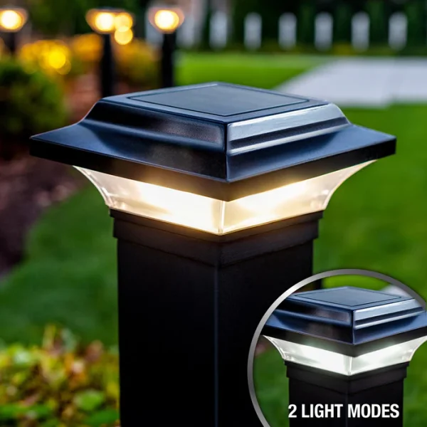 2.5x2.5 Aluminum Imperial Solar Post Cap – Black