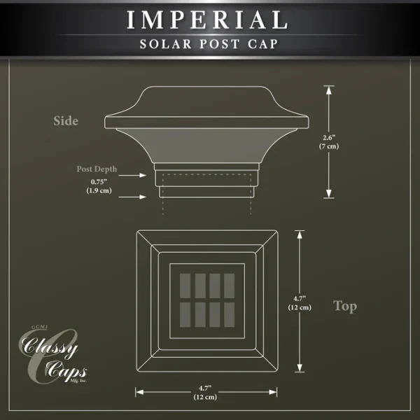 2.5x2.5 Aluminum Imperial Solar Post Cap – White - Image 7
